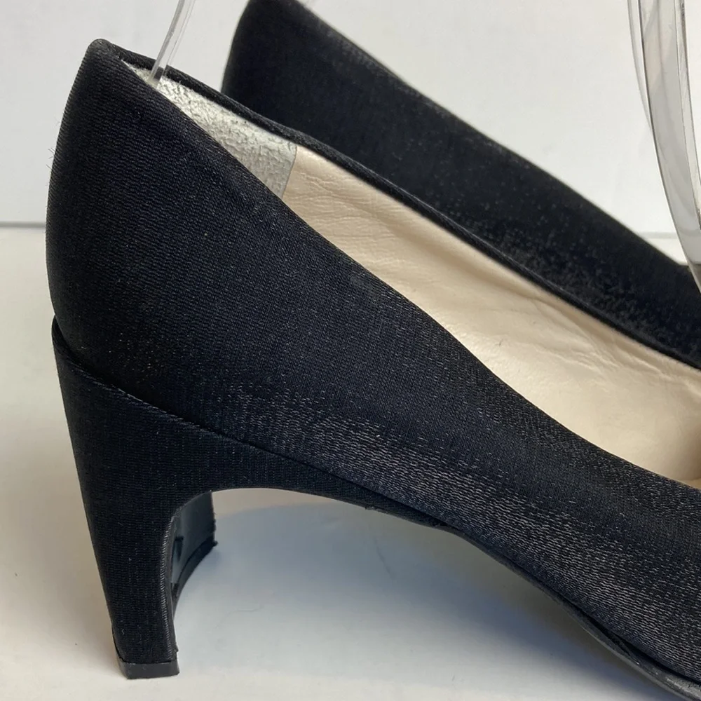 STUDIO DELMAN IRIDESCENT Shimmer Square Toe PUMPS Heels Sz 7.5 Workwear Retro